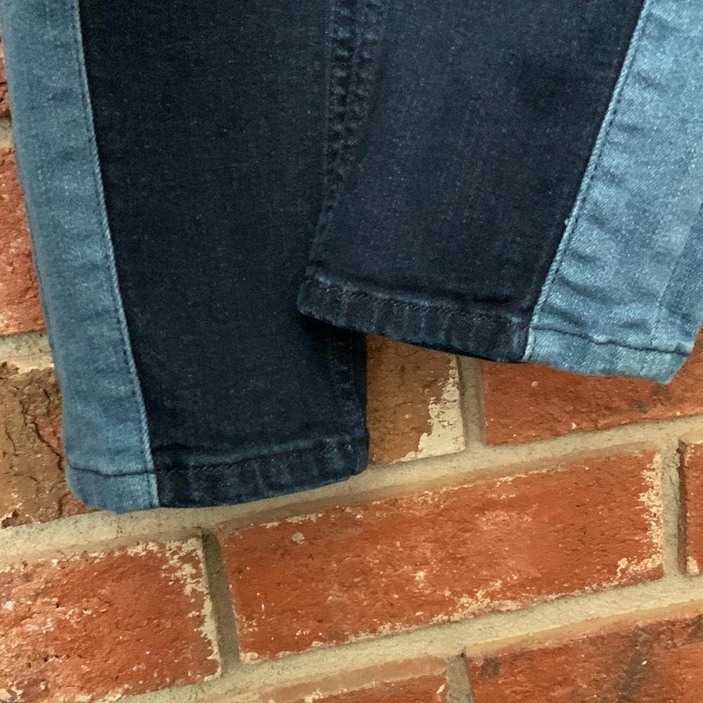 ASOS Dark Wash Blue Colorblock Slim Jeans - Picture 5 of 7